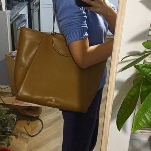 Vince Camuto Leather Tote Bag Handbag Tan